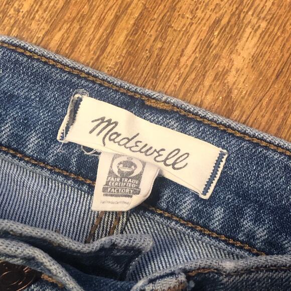 Madewell Slim Demi-Boot Distressed Raw Hem Jeans Size 27 - Picture 11 of 15